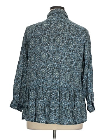 Catherines 3/4 Sleeve Button-Down Shirt (view 2)