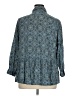 Catherines Paisley Teal 3/4 Sleeve Button-Down Shirt Size 0XWP - photo 2