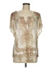 AGB Ivory Short Sleeve Blouse Size M - photo 1