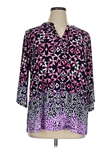Susan Graver 3/4 Sleeve Blouse (view 1)