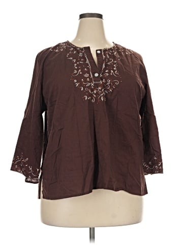 Bill Blass Jeans 3/4 Sleeve Blouse (view 1)