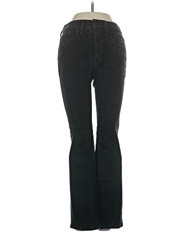 Madewell Kick Out Crop Jeans in Black Rinse Wash (view 1)