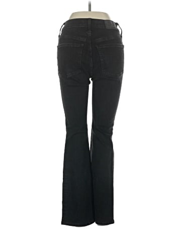 Madewell Kick Out Crop Jeans in Black Rinse Wash (view 2)