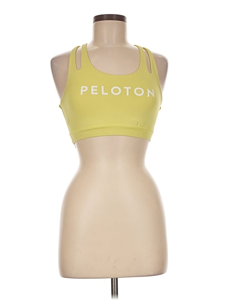 Pre-owned Peloton Tank Top Yellow Halter Neckline Tops