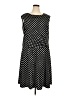 Perceptions Polka Dots Black Casual Dress Size 2X - photo 1