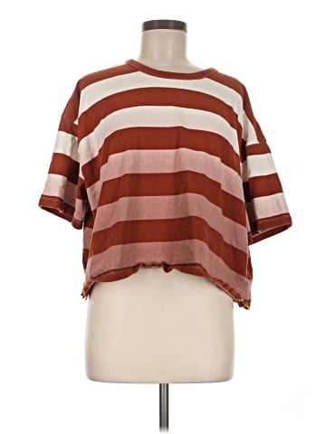 Madewell Dip-Dye Oversized Tee in Groton Stripe (view 1)