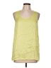 Nic + Zoe 100% Polyester Green Sleeveless Top Size L - photo 1