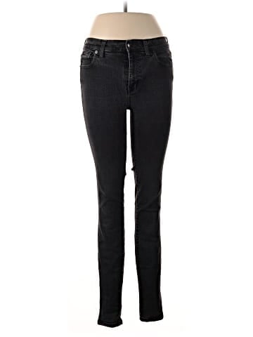 Madewell Tall 9" High-Rise Skinny Jeans in Black Frost (view 1)