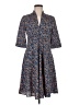 Derek Lam 100% Polyester Print Blue Casual Dress Size EU (IT) 36 / US 0 - photo 1