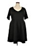 Torrid Solid Black Casual Dress Size 2X Plus (2) - photo 1
