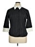 DCC Stripes Black 3/4 Sleeve Blouse Size XL - photo 1
