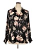 Maurices 100% Polyester Floral Black 3/4 Sleeve Blouse Size 2X - photo 1