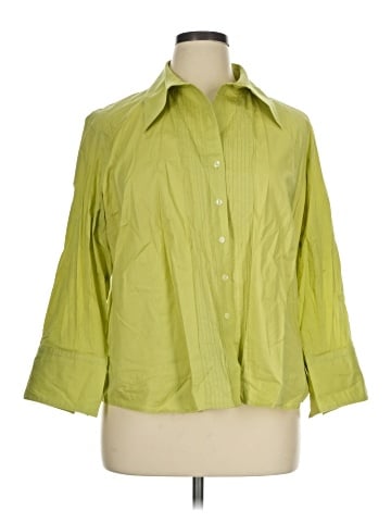 AK Anne Klein 3/4 Sleeve Button-Down Shirt (view 1)