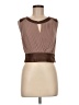 Double Zero 100% Polyester Brown Sleeveless Blouse Size M - photo 1