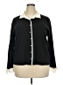 Studio Works Color Block Black Long Sleeve Blouse Size 2X - photo 1