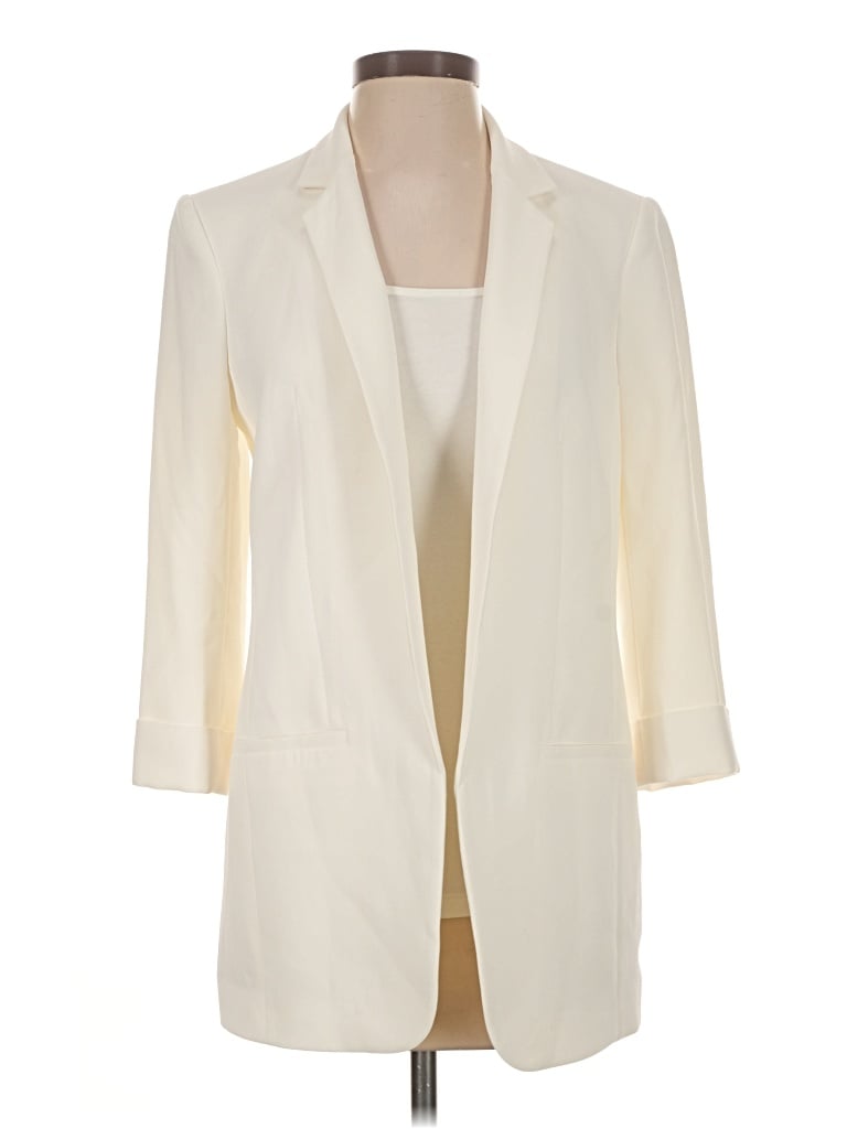 Pre-owned Express Blazer Jacket In Ivory
