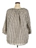 Chaps 100% Cotton Gray 3/4 Sleeve Blouse Size 2X - photo 2