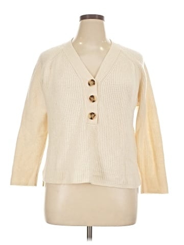 Madewell Ribbed Lyle Henley Sweater (view 1)