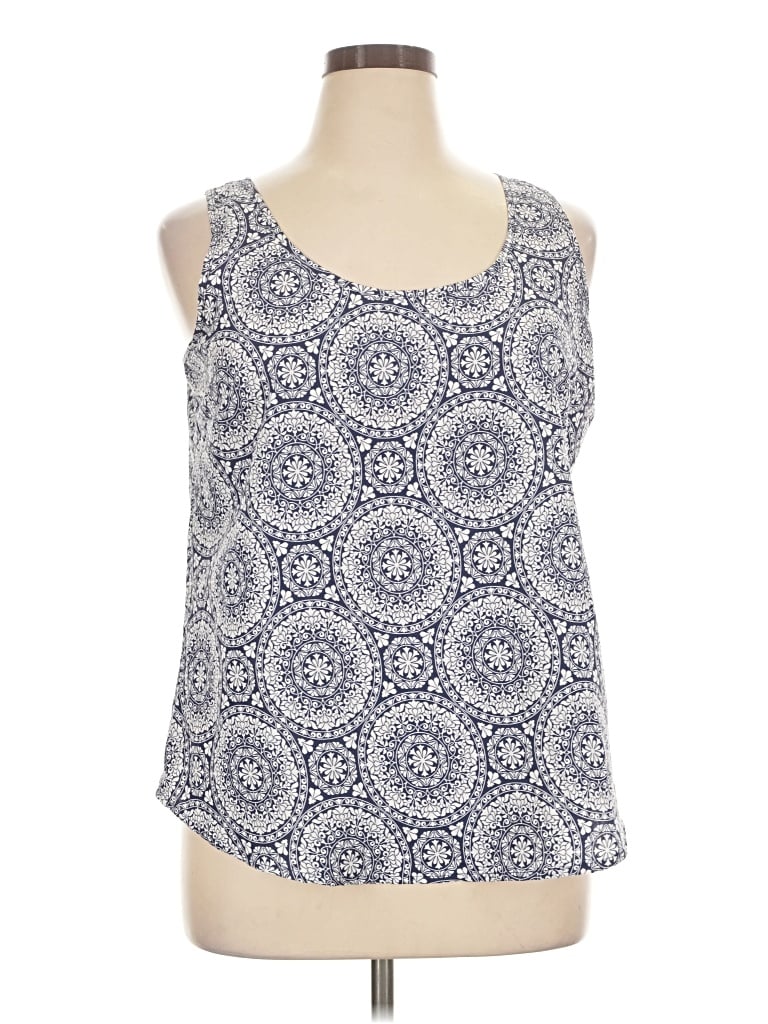 Pre-owned Faded Glory Sleeveless Blouse In Blue