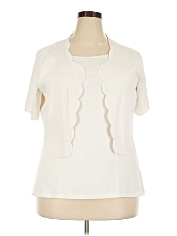 7th Avenue Design Studio New York & Company Short Sleeve Blouse (view 1)