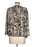 Parker Animal Print Black Ivory 3/4 Sleeve Blouse Size L - photo 2