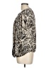 Parker Animal Print Black Ivory 3/4 Sleeve Blouse Size L - photo 5