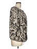 Parker Animal Print Black Ivory 3/4 Sleeve Blouse Size L - photo 4