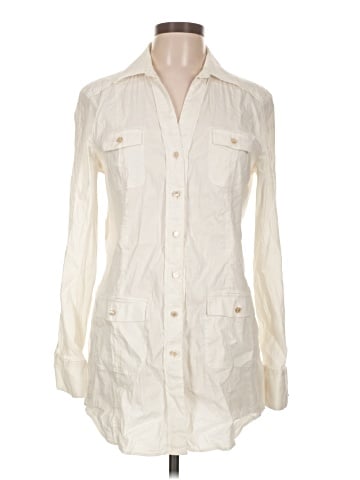 PaperWhite Long Sleeve Button-Down Shirt (view 1)