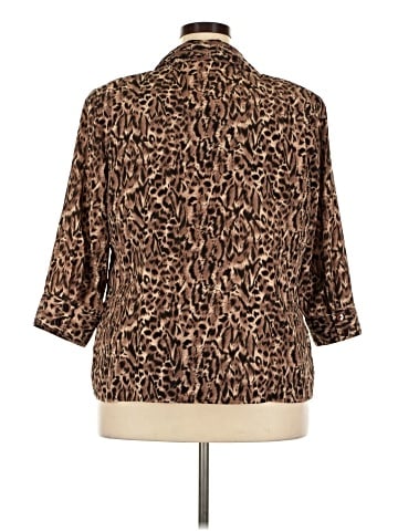 Notations 3/4 Sleeve Button-Down Shirt (view 2)