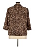 Notations Animal Print Brown 3/4 Sleeve Button-Down Shirt Size 2X - photo 2