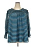 Calvin Klein 100% Polyester Blue 3/4 Sleeve Blouse Size 2X - photo 1