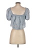 Zara Blue Short Sleeve Blouse Size XS - photo 2