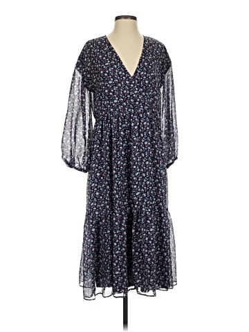 Madewell Tie-Waist Midi Dress in Harvest Vine (view 1)