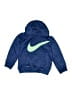 Nike 100% Polyester Blue Zip Up Hoodie Size 6 - photo 1