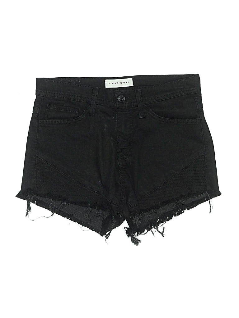Pre-owned Flying Monkey Denim Shorts In Black