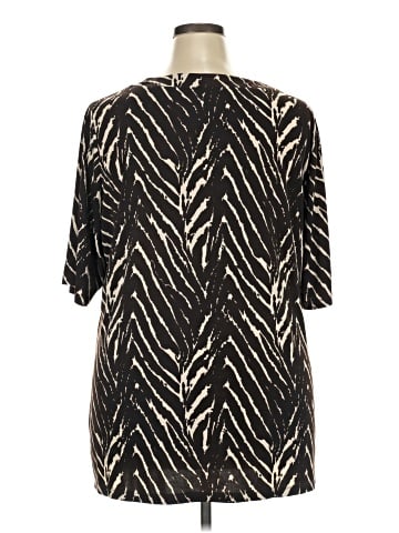 Susan Graver Short Sleeve Blouse (view 2)