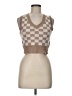 No Comment 100% Acrylic Tan Sweater Vest Size M - photo 1
