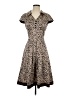 Alex Marie Animal Print Brown Casual Dress Size 2 - photo 1