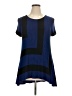 Spense Black Blue Short Sleeve Blouse Size XL - photo 1
