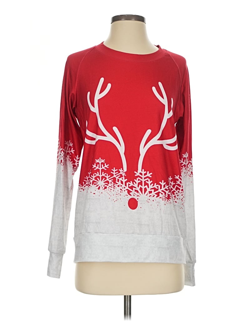 Pre-owned Made With Love Long Sleeve T-shirt In Red