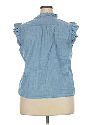 J.Crew Factory Store Sleeveless Button-Down Shirt (view 2)