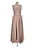 Xscape 100% Polyester Tan Brown Cocktail Dress Size 10 (petite) - photo 1