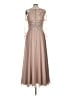 Xscape 100% Polyester Tan Brown Cocktail Dress Size 10 (petite) - photo 2
