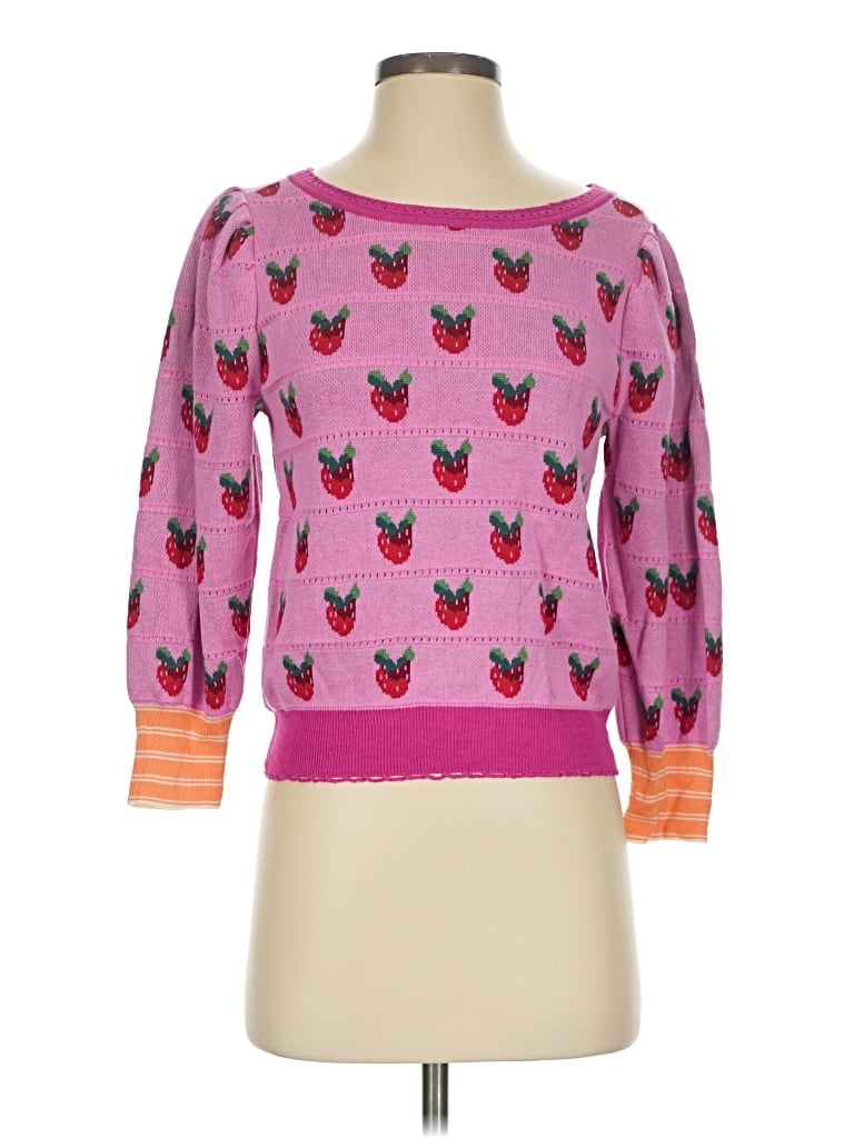 Pre-owned Loveshackfancy Pullover Sweater In Pink
