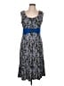 Perceptions Paisley Blue Casual Dress Size L - photo 1