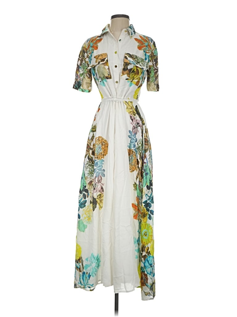 Pre-owned Never A Wallflower Casual Dress In White