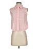 Elodie 100% Cotton Polka Dots Pink Sleeveless Button-Down Shirt Size S - photo 1