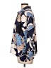 Status by Chenault 100% Polyester Print Blue 3/4 Sleeve Blouse Size L - photo 5