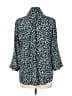 A. Byer 100% Polyester Animal Print Teal 3/4 Sleeve Blouse Size L - photo 2
