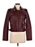 Sézane 100% Leather Red Burgundy Leather Jacket Size EU (FR) 42 / US 10 - photo 1